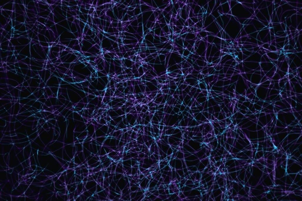 Neural network visualization showing interconnected pathways representing neuroscience-based learning sequences and memory formation